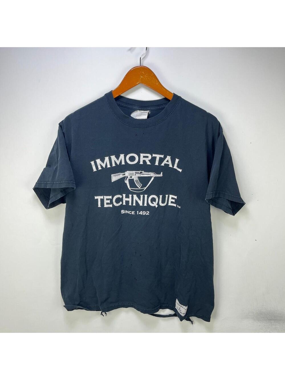 Vintage Immortal Technique AK47 Graphic Black T Shirt USA L